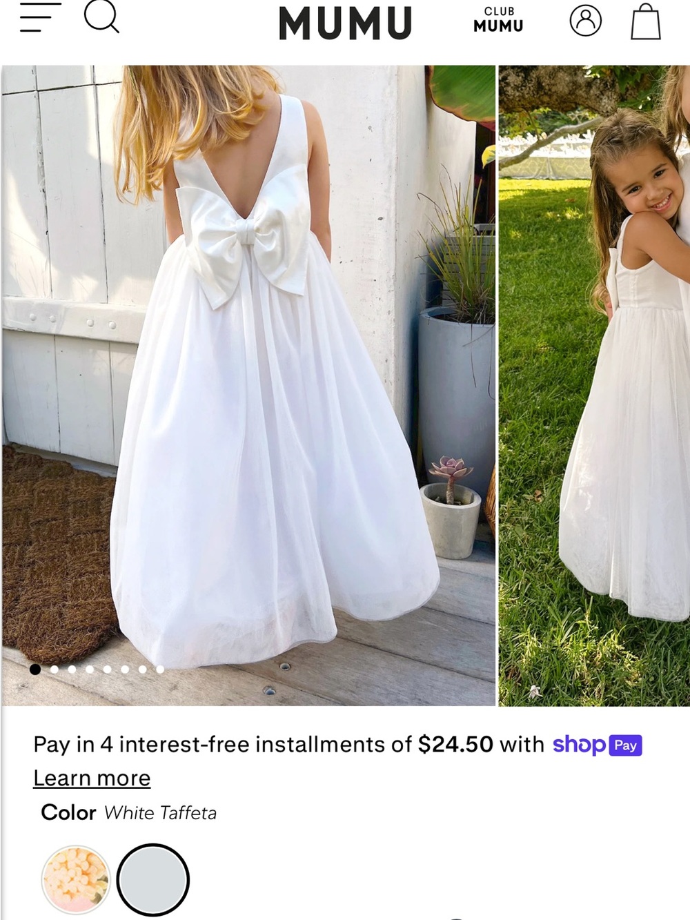 Show Me Your MuMu White Tulle Party Dress for Kids